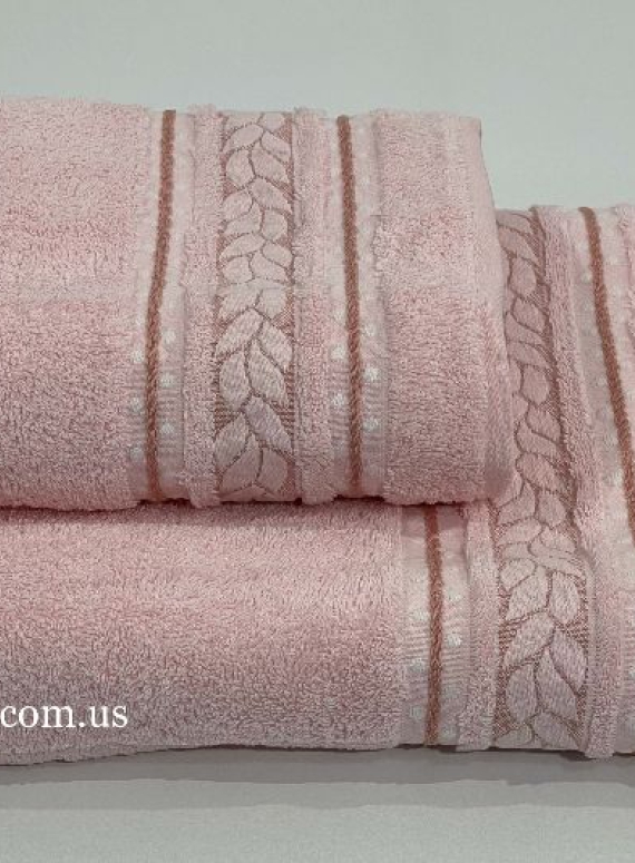 Махровое полотенце для бани Cestepe Filiz розовое 70х140 Турция