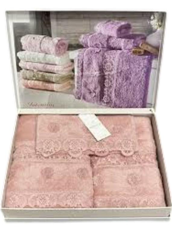 Maison D'or Intensive набір бамбукових рушників 3шт. рожевий