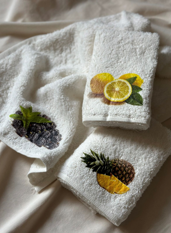 Набір кухонних рушників Merzuka Berries and fruits 3шт. 30х50см