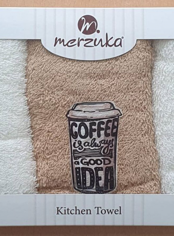 Набор кухонных полотенец Merzuka Coffee drinks 3шт. 30х50