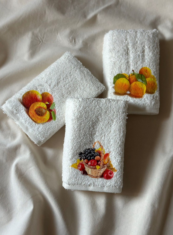 Набір кухонних рушників Merzuka Fruits and apricots 3шт. 30х50см