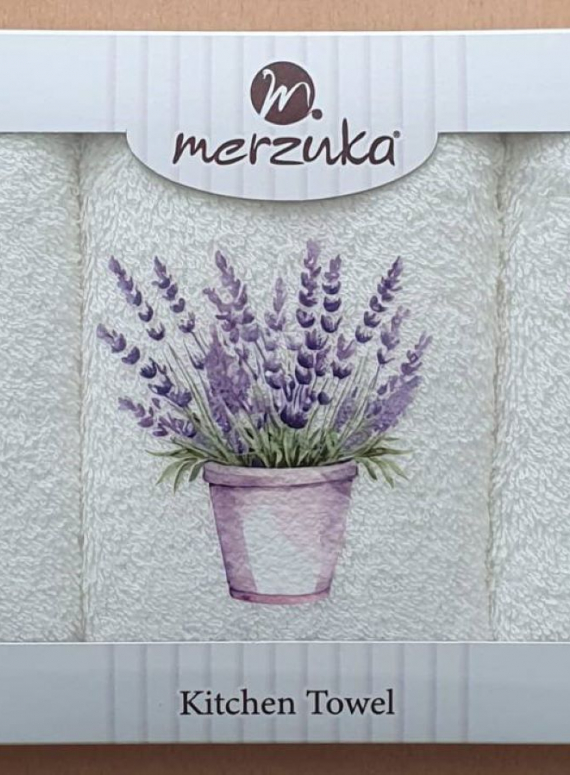 Набір кухонних рушників Merzuka Garden lavender 3шт. 30х50см