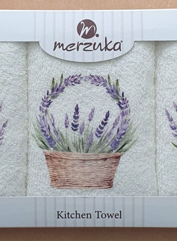 Набор кухонных полотенец Merzuka Lavender in baskets 3шт. 30х50
