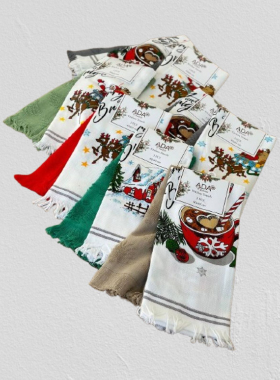 Набір кухонних рушників Ada Merry Christmas 2шт. 40х60