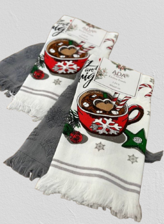 Набір кухонних рушників Ada Merry Christmas 2шт. 40х60