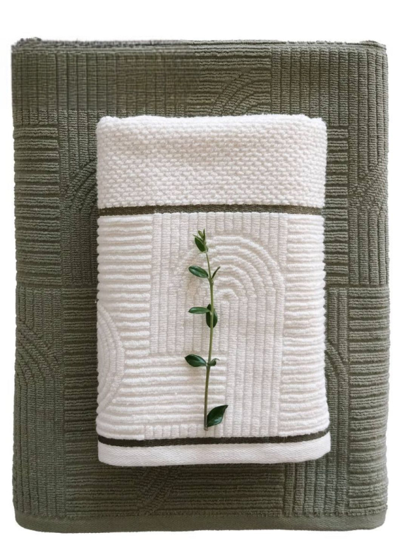 Набір бавовняних рушників Istanbul Babil Haki 2шт