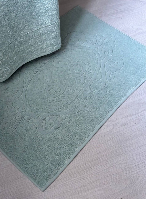 Комплект подарункових рушників Cestepe Lux cotton світло-зелений  3шт. Туреччина