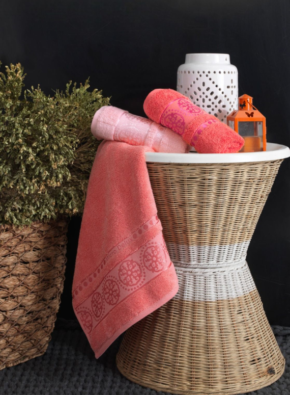 Набір рушників для обличчя Cestepe Orient micro Delux Rosa 3 шт. бавовна Туреччина