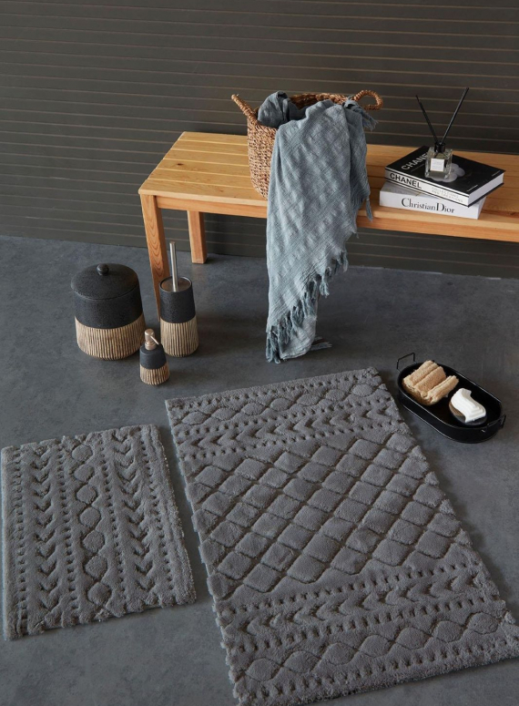 Набір натуральних килимків для підлоги Aztech Antra 2шт. 40x60 + 60x100 см Туреччина