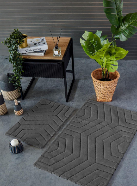 Набір натуральних килимків для підлоги Plaid Antra 2шт. 40x60 + 60x100 см Туреччина