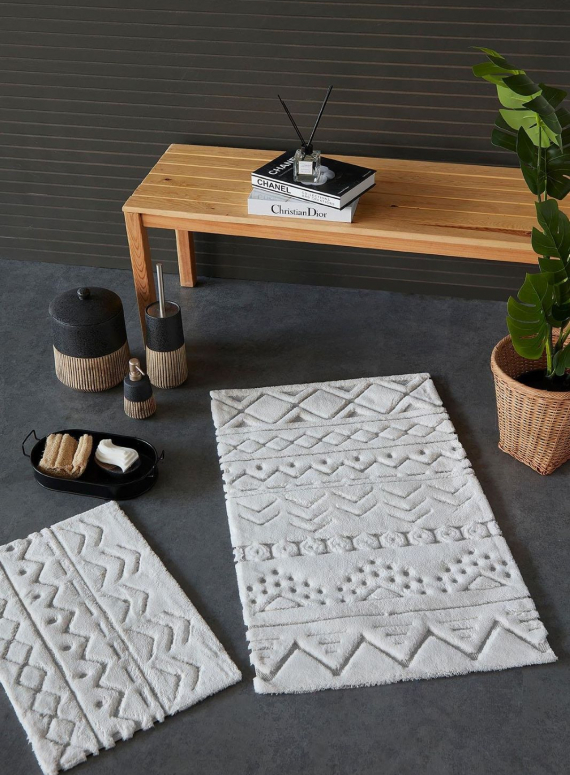 Набір натуральних килимків для підлоги Sail Antra 2шт. 40x60 + 60x100 см Туреччина