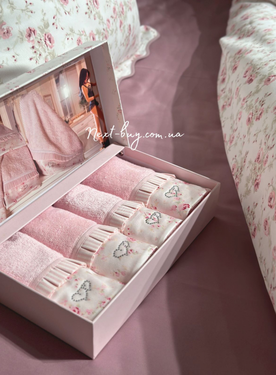 Набір рушників Maison Dor Roses pink-rose 30х50