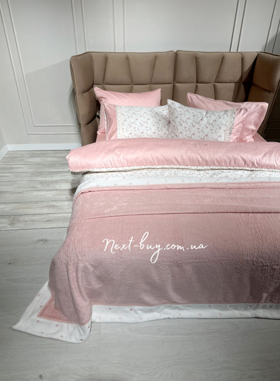 Maison D`or Lavoine Bed Cover махровое покрывало 220х240 розовое