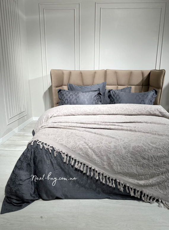 Diamond Malvina махровая простынь-покрывало Grey 200х220 Турция