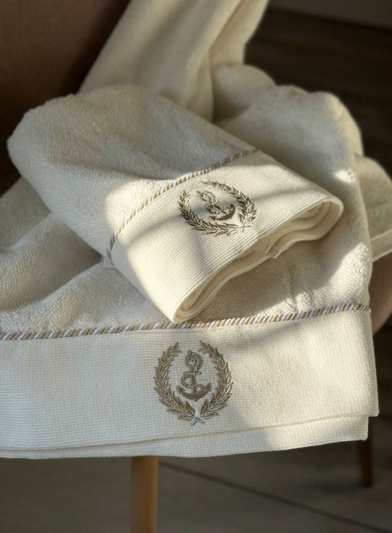 Махровий рушник Maison D'or Michel Sailing 85х150см крем