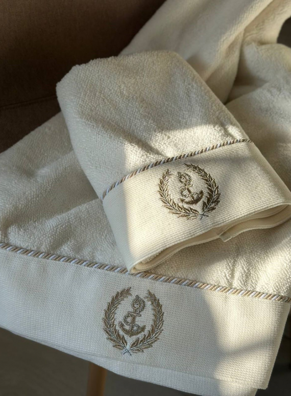 Махровий рушник Maison D'or Michel Sailing 50х100см крем