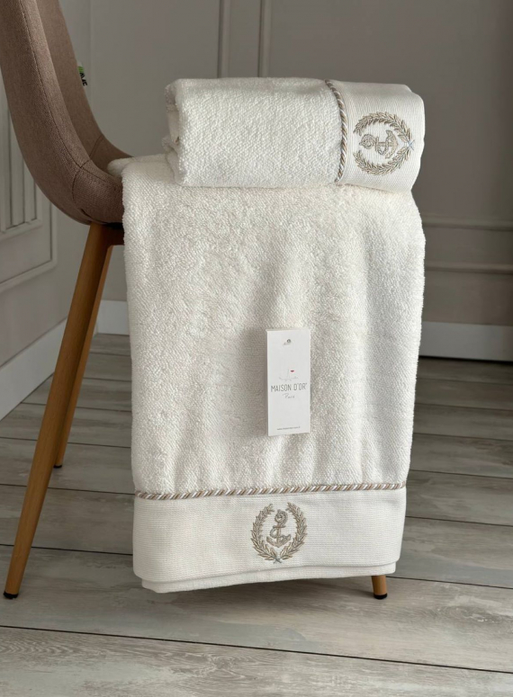 Махровий рушник Maison D'or Michel Sailing 85х150см крем