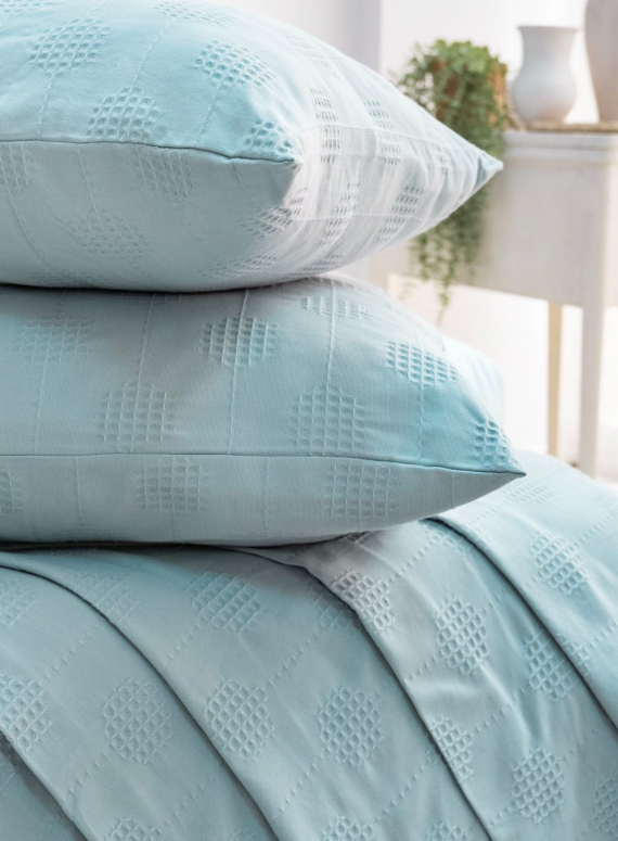 Бамбукове покривало з наволочками Saheser Zeta mint євро Туреччина