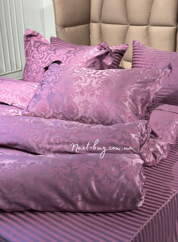 Бамбуковое постельное белье Maison D'or Alette Lilac 200x220см жаккард