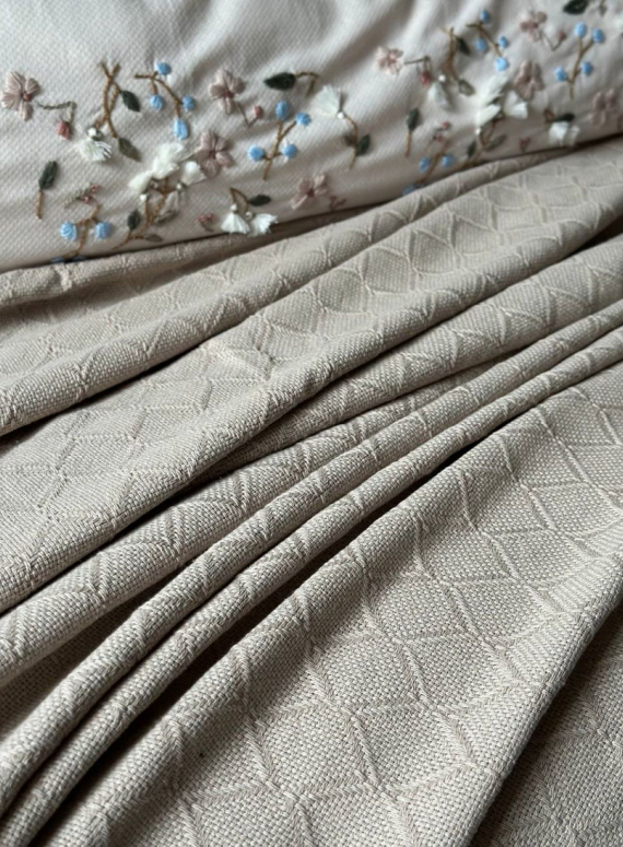 Натуральное, легкое пике Saheser Bari bej евро Турция