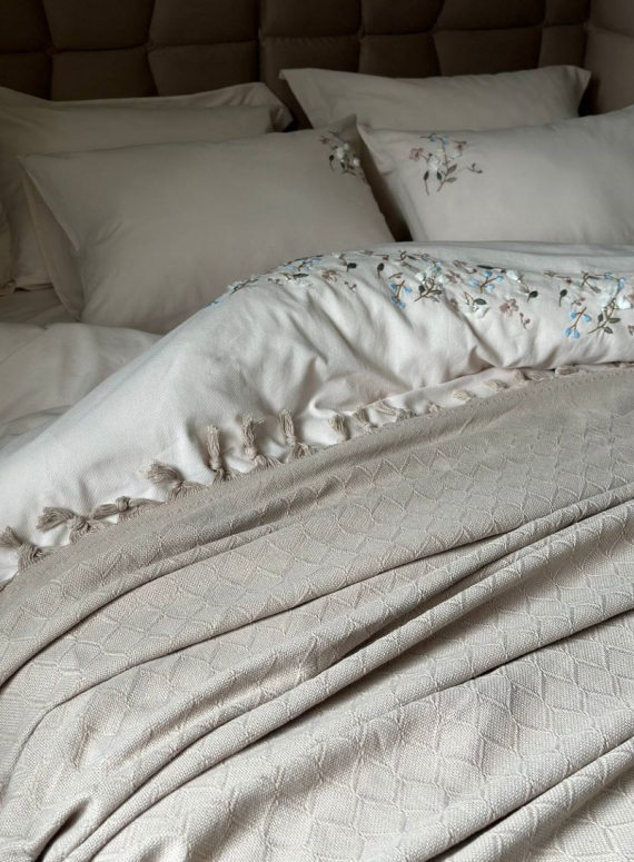 Натуральное, легкое пике Saheser Bari bej евро Турция