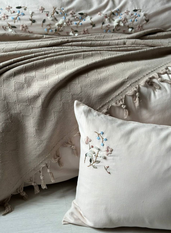 Натуральное, легкое пике Saheser Bari bej евро Турция