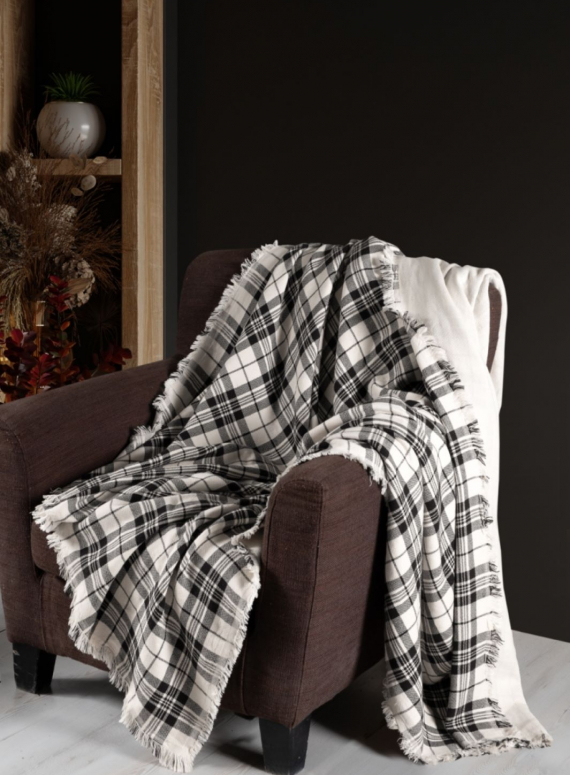 Плед Plaid Black бавовняний 220х240 Туреччина