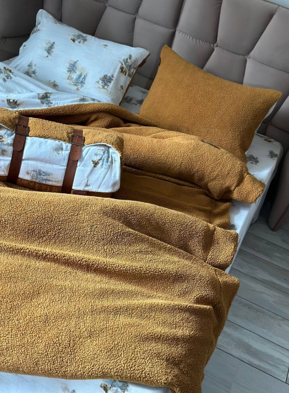 Зимовий комплект постільної білизни двосторонній Wooden Zerdecal євро Туреччина