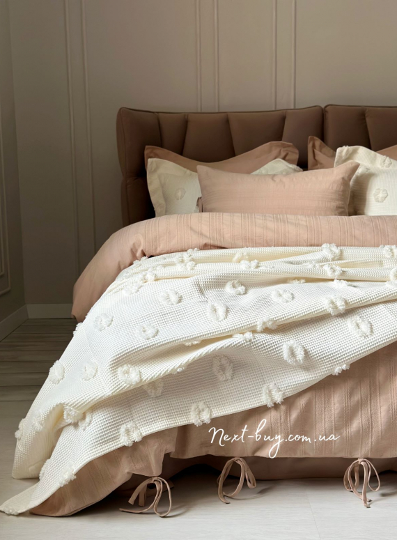 Легке покривало-піке Pepper Home Lena cream 270х260 Туреччина