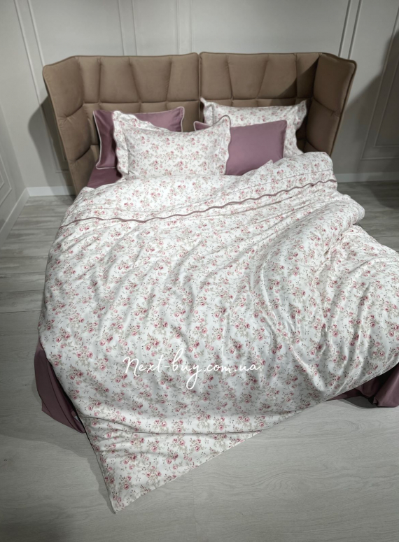 Maison D'or Lady Roses dark lilac постельное белье семейка 160х220х2 сатин