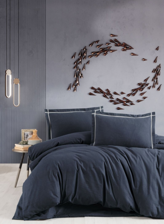 Постільна білизна First Choice фланель Soprano denim полуторна 160х220