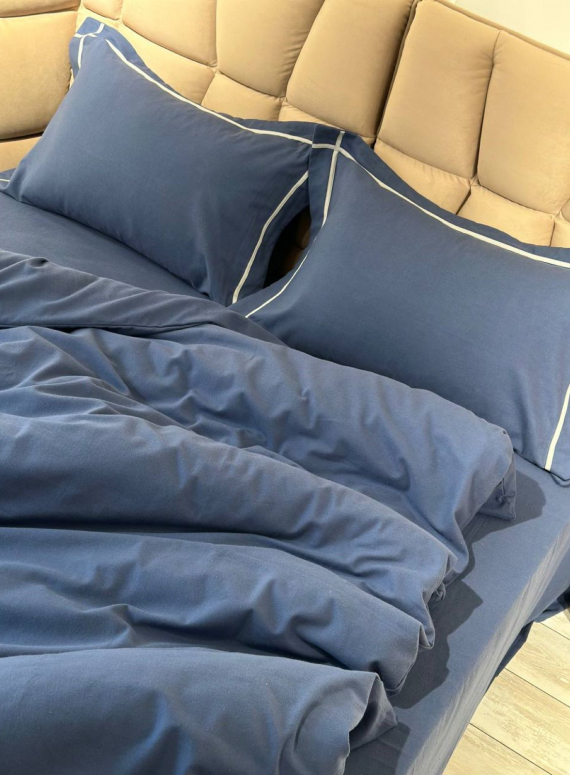 Постільна білизна First Choice фланель Soprano denim полуторна 160х220