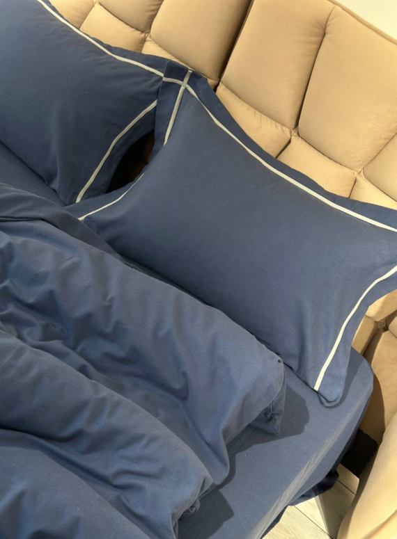 Постільна білизна First Choice фланель Soprano denim полуторна 160х220