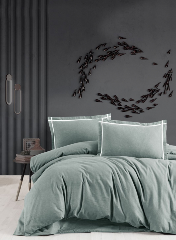 Постільна білизна First Choice фланель Soprano green полуторна 160х220