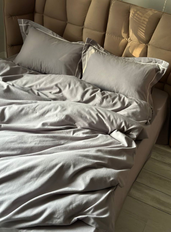 Постільна білизна First Choice фланель Soprano grey сімейна 160х220х2