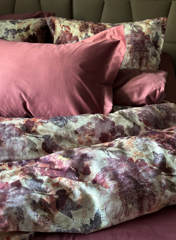 Постільна білизна Saheser Angelo gul kurusu євро 200х220 сатин