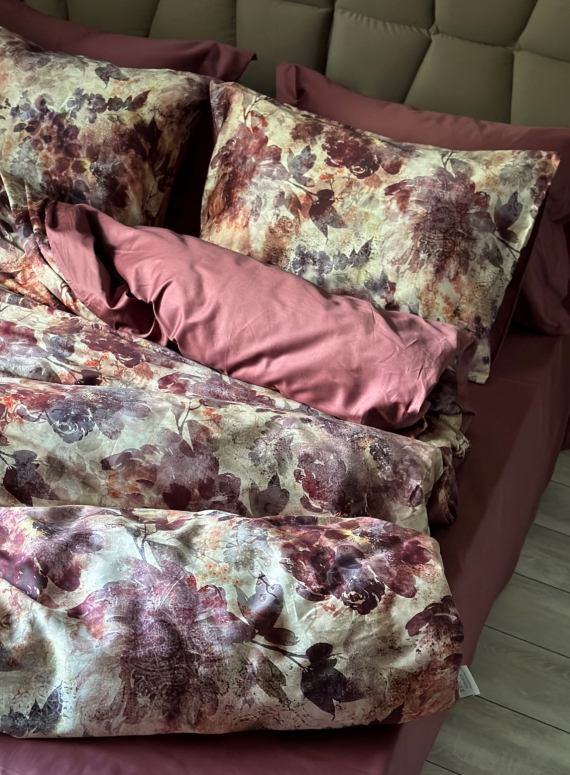 Постільна білизна Saheser Angelo gul kurusu євро 200х220 сатин