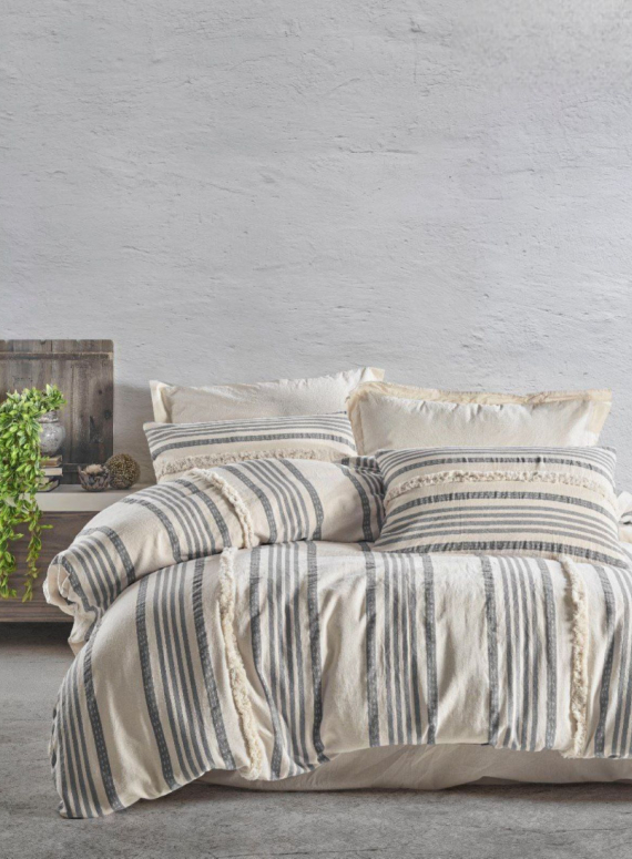 Постельное белье Saheser Nidus gri евро 200х220