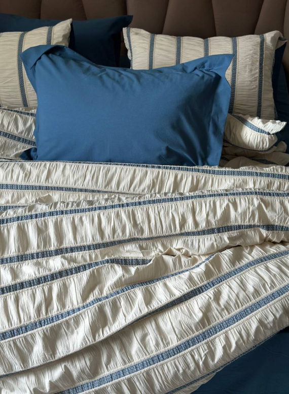 Постільна білизна Saheser Odiva lacivert євро 200х220