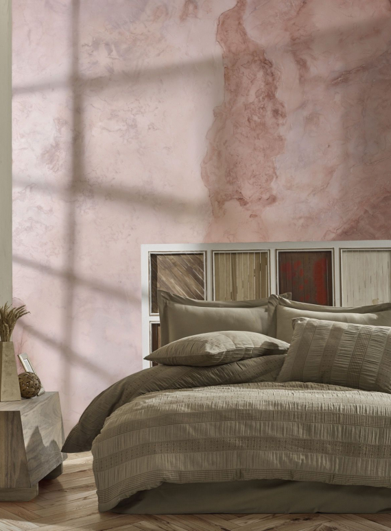 Постільна білизна Saheser Salmon haki євро 200х220