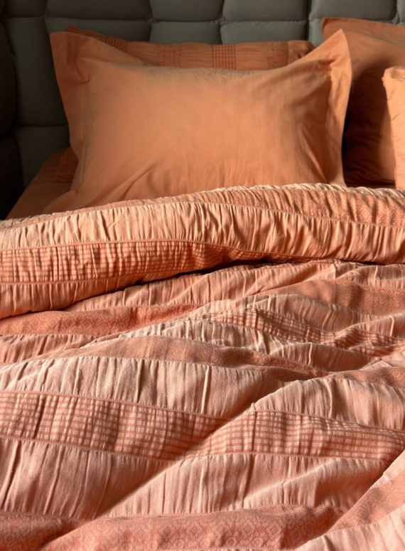Постільна білизна Saheser Salmon orange євро 200х220