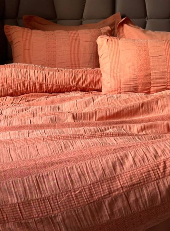 Постільна білизна Saheser Salmon orange євро 200х220