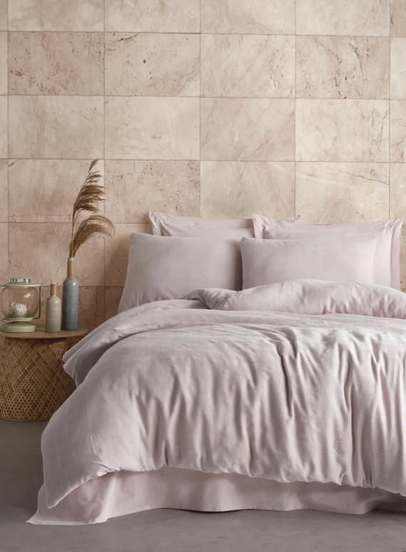 Постільна білизна Saheser Volante bej євро 200х220