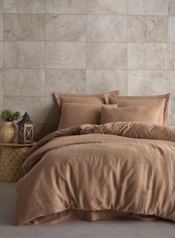 Постільна білизна Saheser Volante hardal євро 200х220