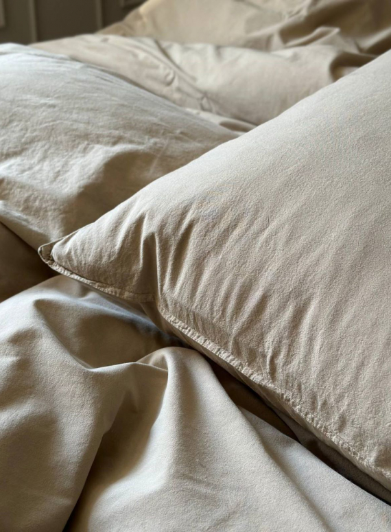 Постільна білизна Limasso Standart Oxford Tan 200x220 з вареної бавовни