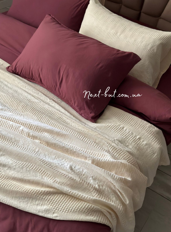 Постільна білизна Limasso Standart Raspberry 200x220 з вареної бавовни