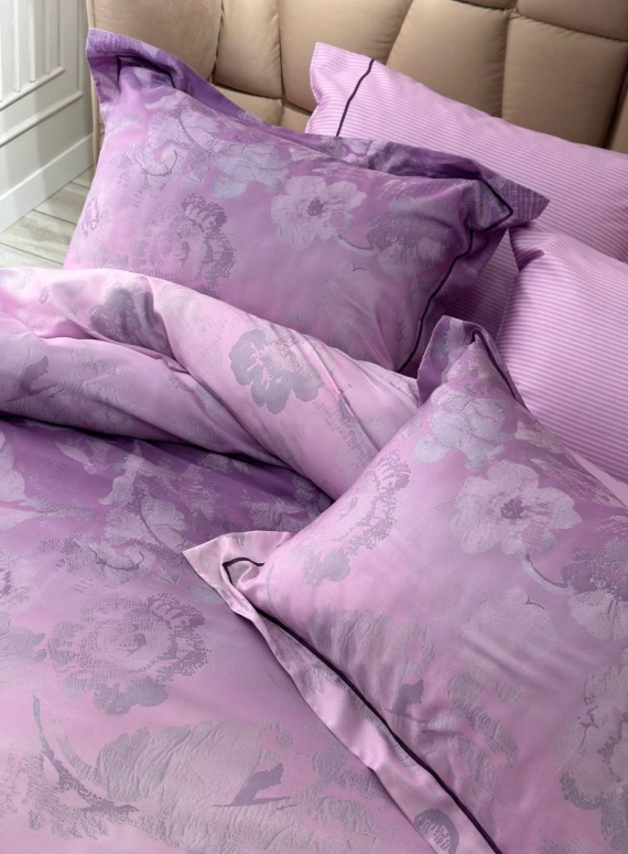 Постільна білизна Maison D'or Ambre dark lilac євро 200х220 тенсел