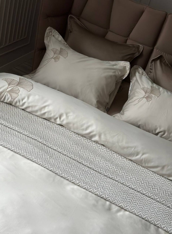 Постільна білизна Estela wind La Romano єгипетська бавовна/сатин з вишивкою євро 200х220