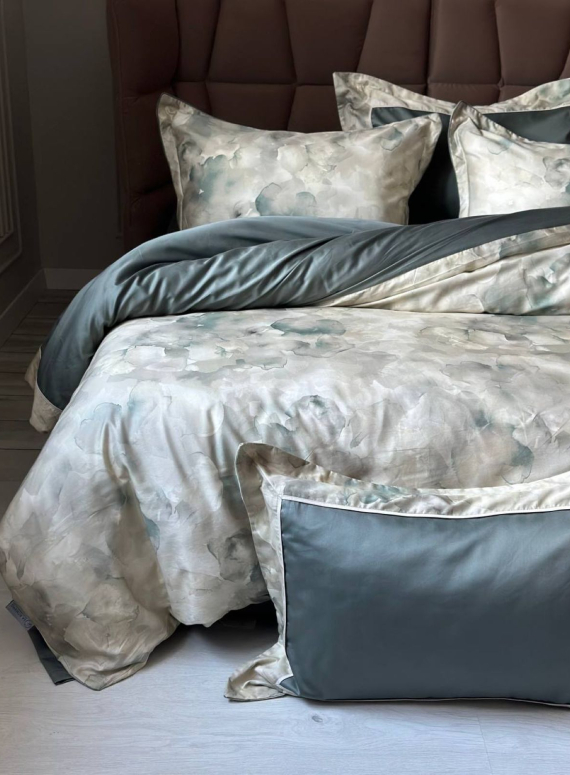 Постільна білизна Rivano Moonmist La Romano єгипетська бавовна/сатин з вишивкою євро 200х220