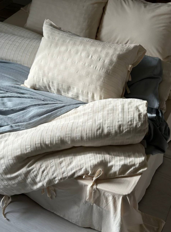 Постільна білизна з піке Saheser Dante mint євро 200х220